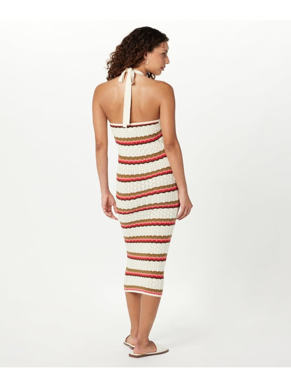 The Drop Womens Jayla Sleeveless Crochet Midi Dress. Summer sun dress. - Picture 3 of 12